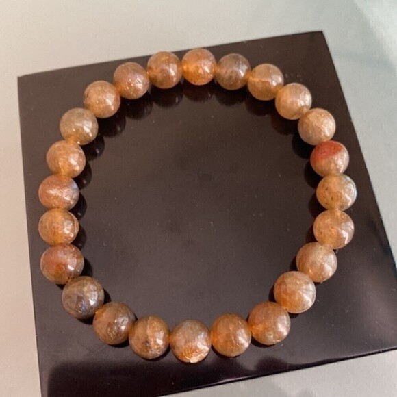 Authentic Labradorite Quartz Gemstone Bracelet Handmade Jewelry - Picture 2 of 4